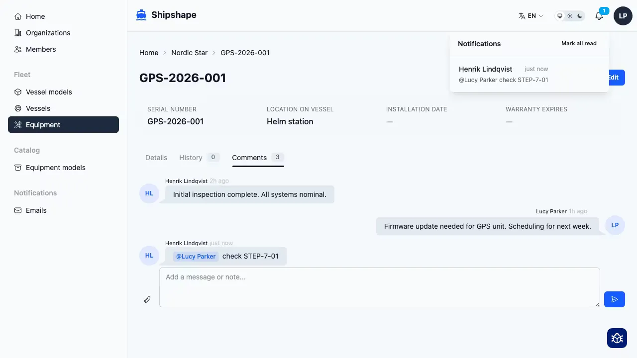 In-app notifications and alerts